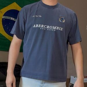 Abercrombie & Fitch Premium Heavyweight 2.0 Crest Logo Tee Size Large